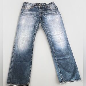 Mavi Women's "Zach" Low-Rise Easy Straight Leg Blue Jeans sz 30-31